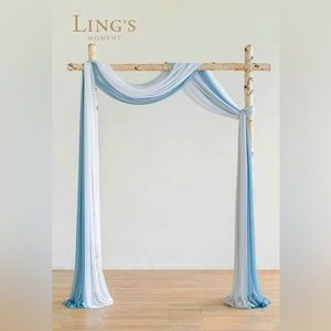 Dusty Blue Arbor Fabric. Dusty Blue and White fabric Only. No grey